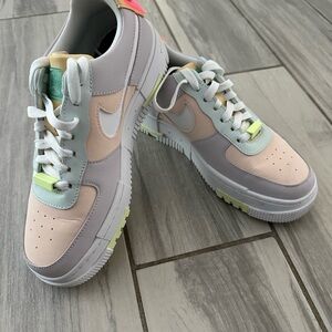 Nike Women's Pastel Sneakers - Peach, Mint, and Gray